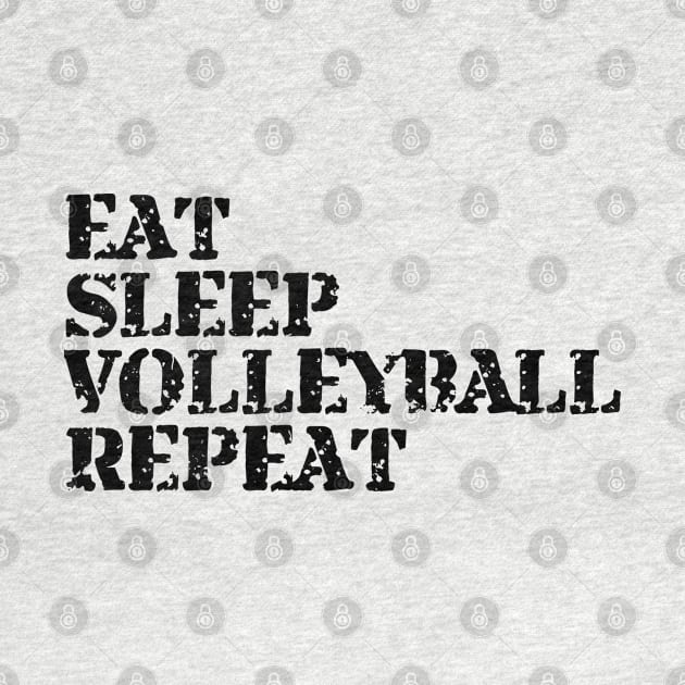 EAT SLEEP VOLLEYBALL REPEAT funny vintage retro by Gaming champion